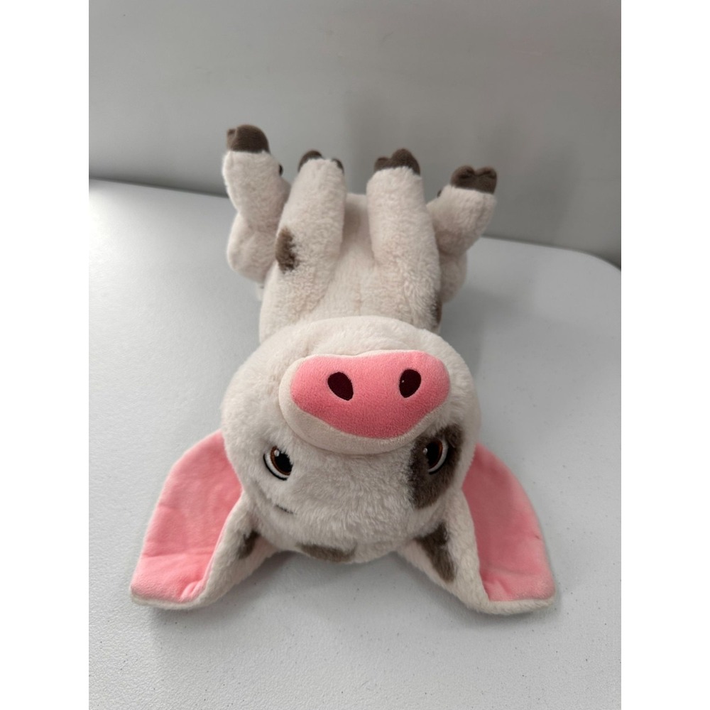 Disney Store Pua Pig Moana Plush Toy 13 Inch Embroidered Speckled Maui Pot Belly - Picture 10 of 10